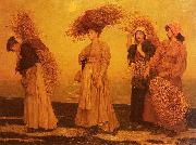 Valentine Cameron Prinsep Prints Home from Gleaning oil on canvas